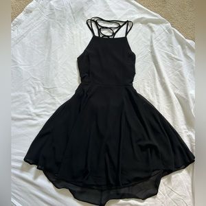 Lulus Black Crossback Mini Dress
